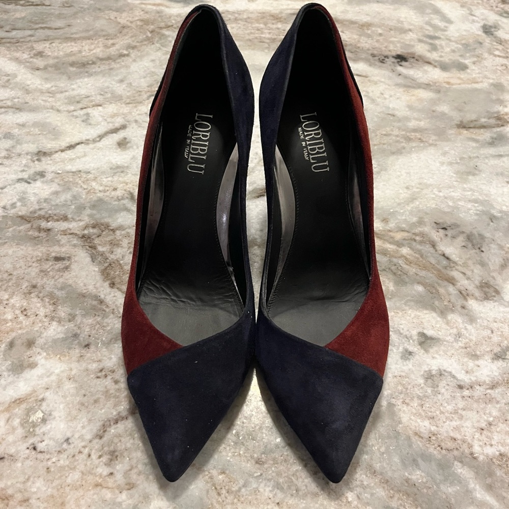 Italian suede Loriblu heels size 8.5